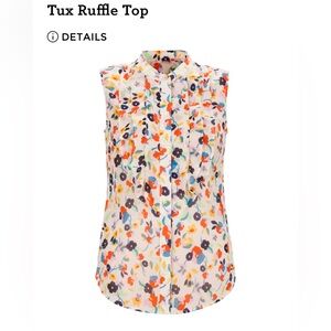 CAbi Multicolor Floral Sleeveless Blouse